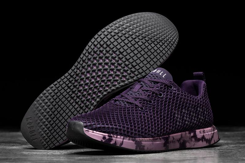 Dark / Purple Nobull Tie-Dye Mesh Runner Men's Running Shoes | CA C1120T